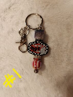Handmade Beaded Novelty Keychain Charm